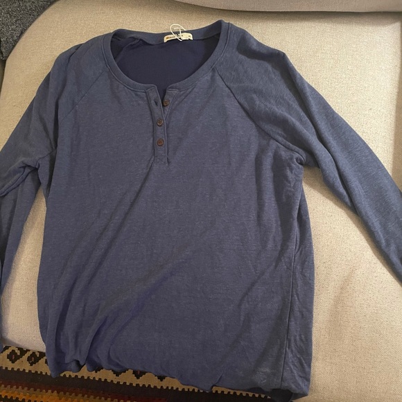 Marine Layer, Men’s Blue Henley - Picture 2 of 2